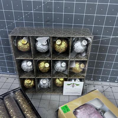 Candles and Christmas Ornaments