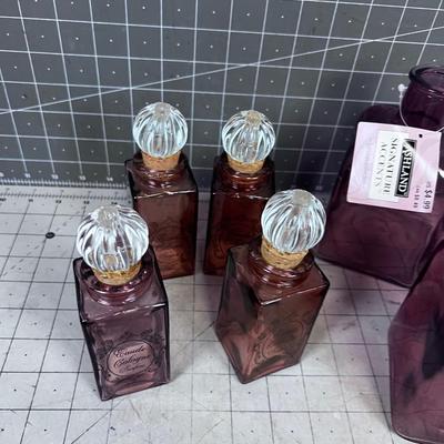 Glass Potion Bottles (6) in 2 sizes