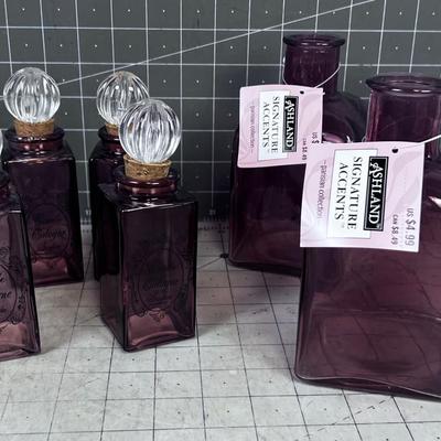 Glass Potion Bottles (6) in 2 sizes