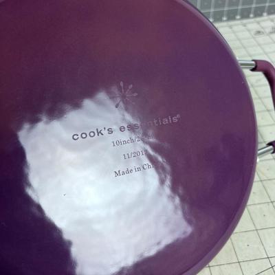 Cooks Essential 10-1/2" Purple NEW Sauce Pan with Lid