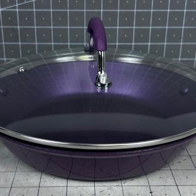 Cooks Essential 10-1/2" Purple NEW Sauce Pan with Lid