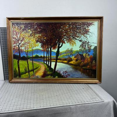 Oil on Board by G.H. Jones Autumn on the River