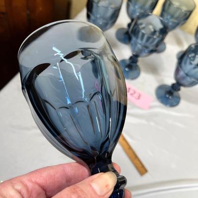 Set of Smoke Blue goblets