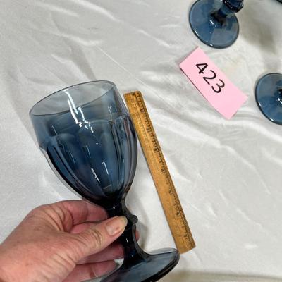 Set of Smoke Blue goblets