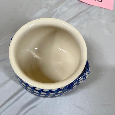 Polish pottery soup cups