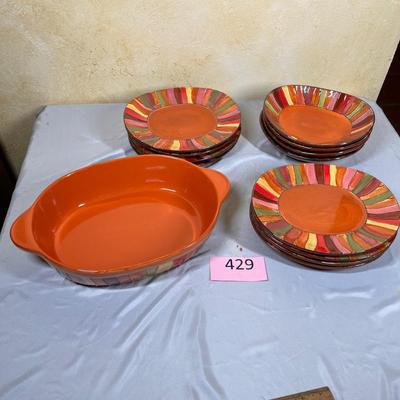 Pier 1 Wavy Stripe Dinnerware