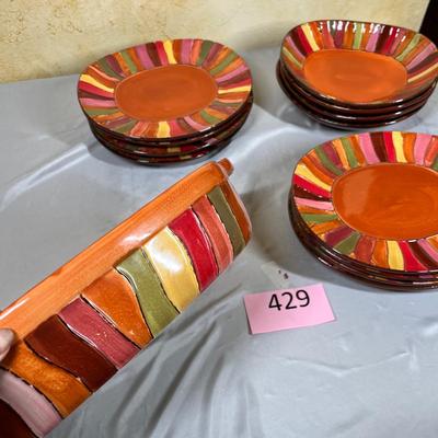 Pier 1 Wavy Stripe Dinnerware