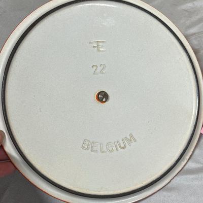 Belgium Cast Iron Red Ombre deep skillet