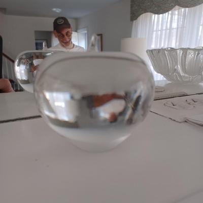 Tiffany & Co. Crystal Apple Paperweight