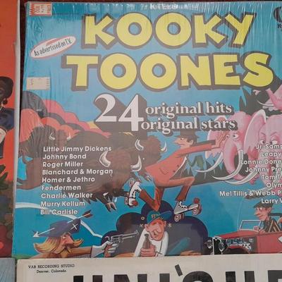 4 LP Albums - Swiss Folk Music - Kooky Tunes - The great days of steam - and Unique
