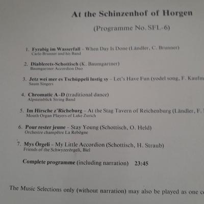 4 LP Albums - Swiss Folk Music - Kooky Tunes - The great days of steam - and Unique