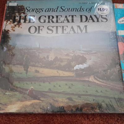 4 LP Albums - Swiss Folk Music - Kooky Tunes - The great days of steam - and Unique