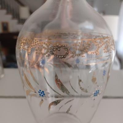 gold trimmed decanter