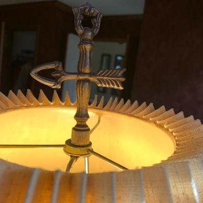Floor lamp with built in glass table combination,