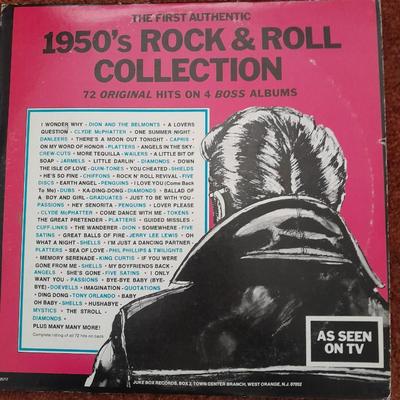 The First Authentic 1950's Rock and Roll Collection on 4 boss Albums LP Records