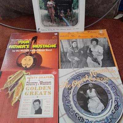 LP Albums - fiddle - Your fathers Mustache - Banjo - Country western and more - 5 total Albums