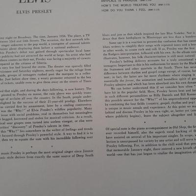 LP ALBUM - ELVIS 1956 Record Album