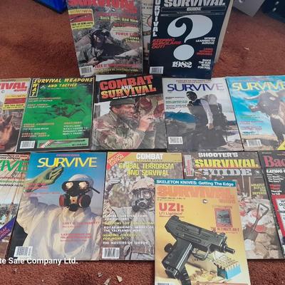 Back Issue magazines - Survival - Survive - Backpacker Combat and Survival book