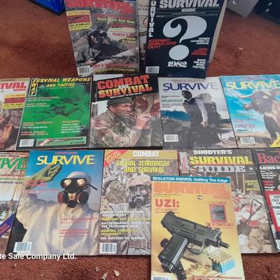 Back Issue magazines - Survival - Survive - Backpacker Combat and Survival book