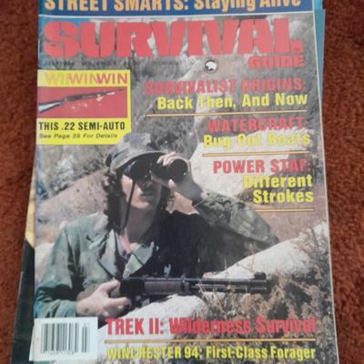Back Issue magazines - Survival - Survive - Backpacker Combat and Survival book