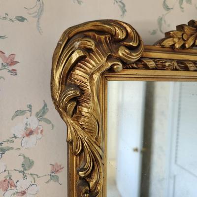 Ornate Gold Framed Heavy Mirror 24x35