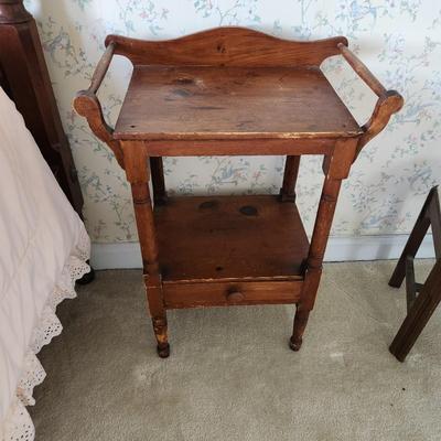 Primitive Antique 1800s 2 Bar Wash Stand 23x14x32