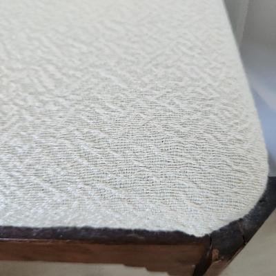 Vintage Upholstered Wood Stool Bench