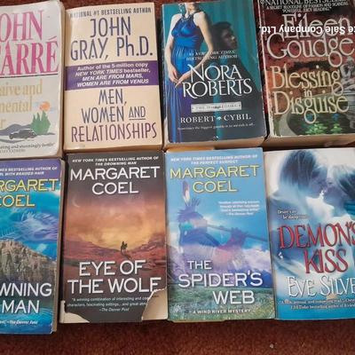 Variety of mostly romance books - Margaret Coel - Nora Roberts - Eve Silver and more