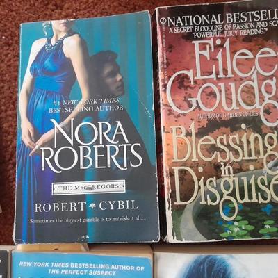Variety of mostly romance books - Margaret Coel - Nora Roberts - Eve Silver and more