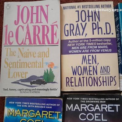 Variety of mostly romance books - Margaret Coel - Nora Roberts - Eve Silver and more