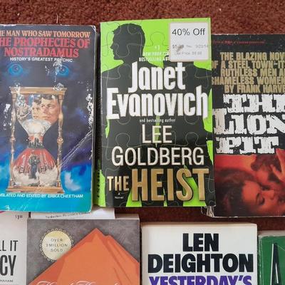 Variety of softback books -