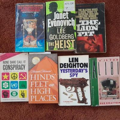 Variety of softback books -