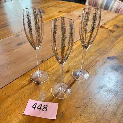 3 Champagne flutes