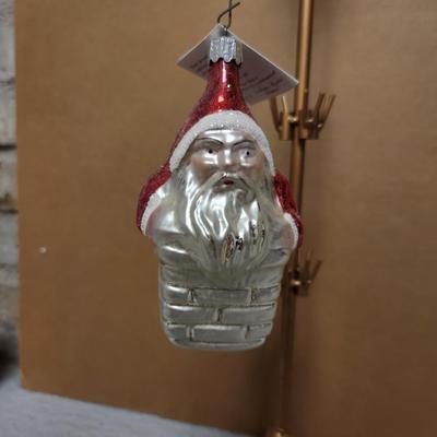 Radko Santa in chimney ornament