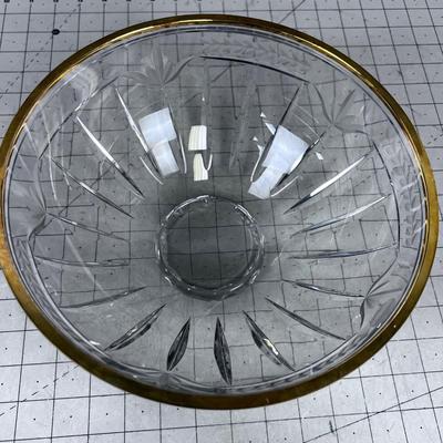 GORHAM Lead Crystal Gold Rimmed Bowl