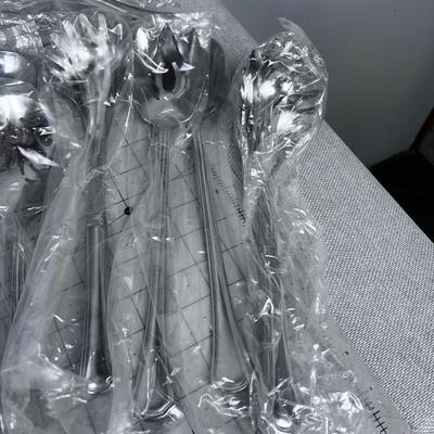GIANT Reed & Barton Stainless Steel Full SERVING Utensil Set Arlington Pattern.
