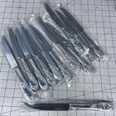 Reed & Barton (12) Steak Knives NEW never Used. La Bella Pattern