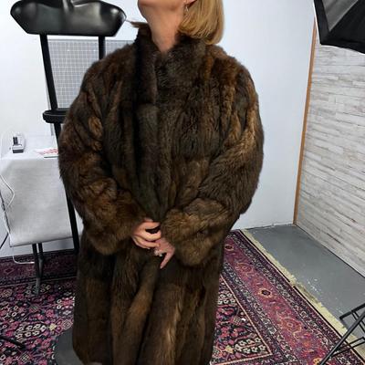 Full Length Rabbit Coat ESCADA by Margretha Ley Sz. 36
