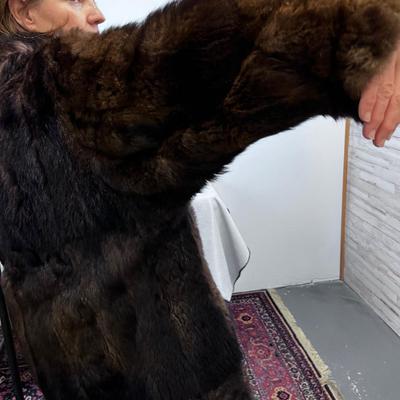 Full Length Rabbit Coat ESCADA by Margretha Ley Sz. 36