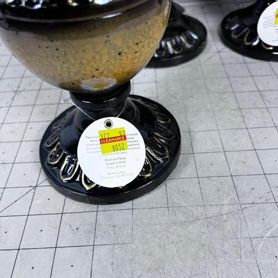 4 Metal Candle Sticks NEW 