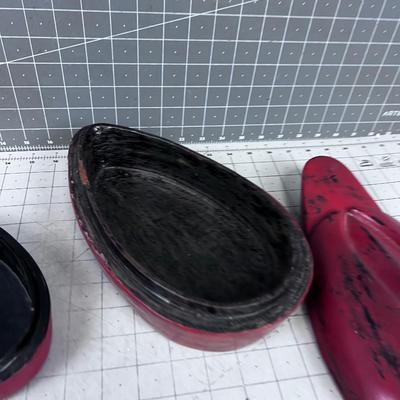 Red Lacquer Duck Boxes, CUTE! New 