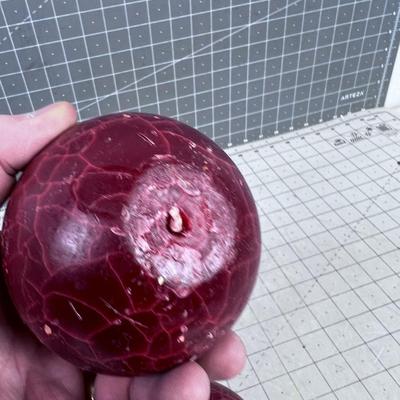 Decorative Scented Candles (2) Ball Red