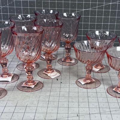7 Goblets and 4 Champagne or Sherbets 