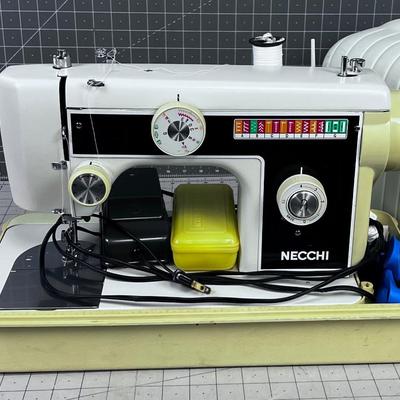NECCHI Portable Sewing Machine, With Case, Model 521