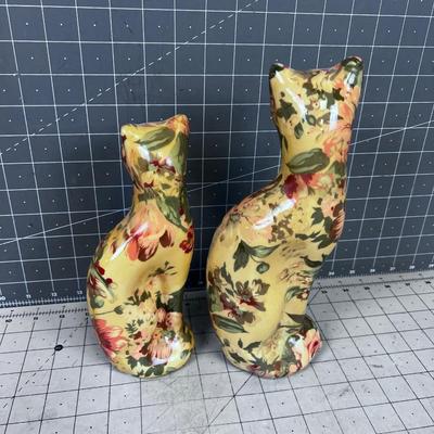 Floral Cats, Ceramic