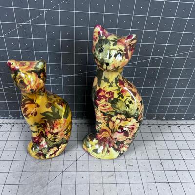Floral Cats, Ceramic