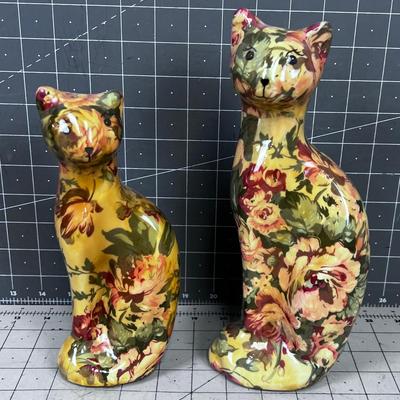 Floral Cats, Ceramic