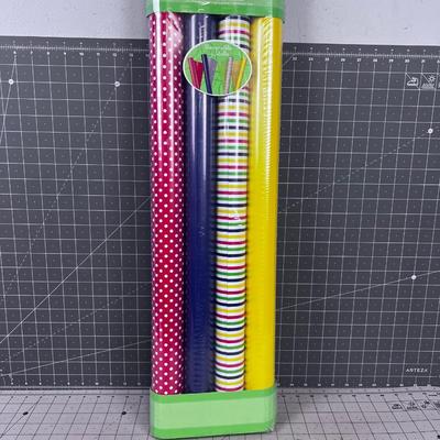 4 Rolls of NEW Gift Wrap DOUBLE SIZED! Kirkland Nice