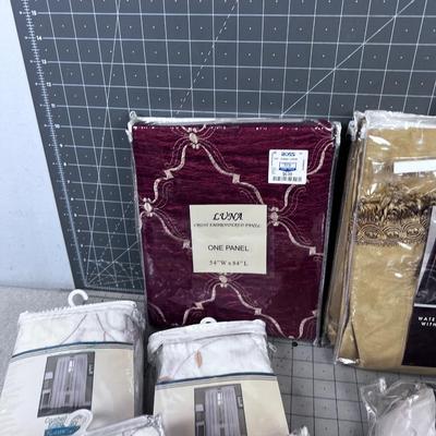 Mixed lot of NEW Drapery & Curtains