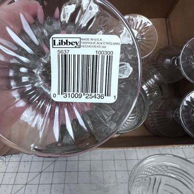 15 LIBBY Goblets, Water Goblets NEW Radiant Pattern/ Style